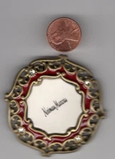 Jay Strongwater / Neiman Marcus - Mini Picture Frame - Red Enamel Rhinestones 2"