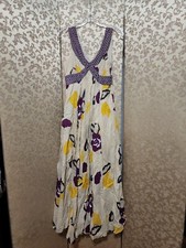 Anthropologie Moulinette Souers Purple Yellow Floral Maxi Dress Size 6