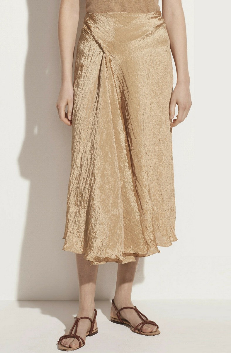 【Vince】 Drapedシルクサテントップ Vince Draped Cowl-Neck Top | Neiman Marcus