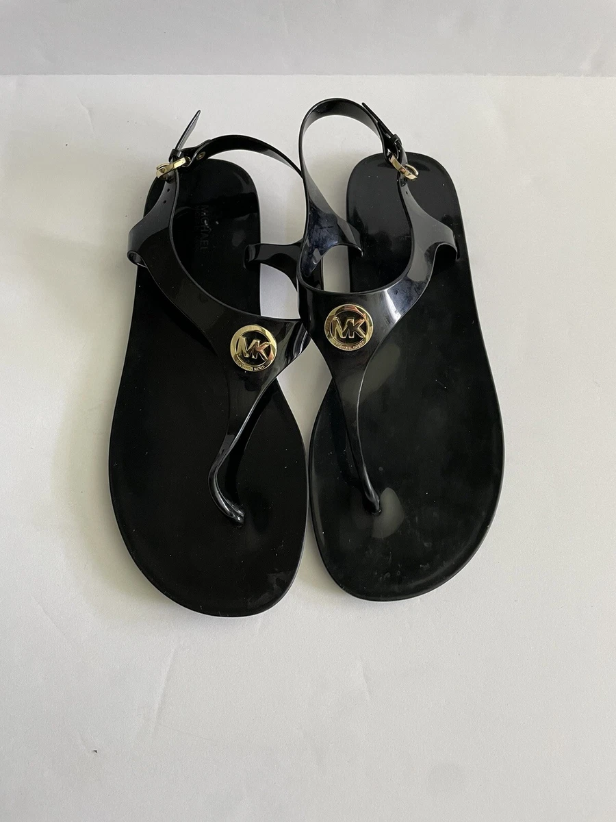 Michael Kors Black Jelly Buckle Strap Size 11 Women s Thong