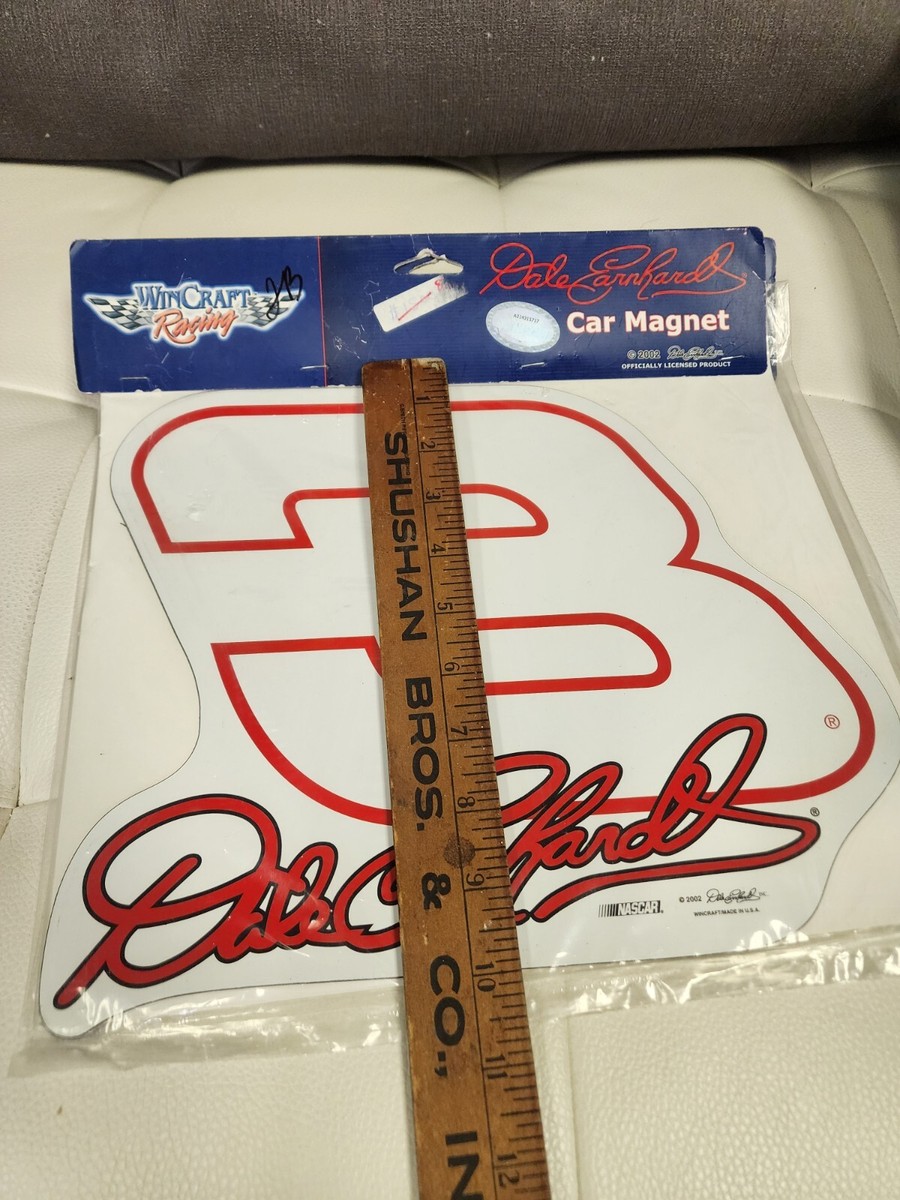 Vtg 2002 #3 Red On White Racing Car Magnet Large Dale Vtg 2002 #3 Red On White Racing Car Magnet Large Dale