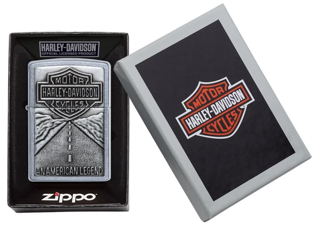 Zippo 20229, Harley Davidson Motorcycles Emblem Lighter, Street Chrome Finish