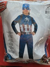 Captain America Kids Halloween Costume Size 8-10 Years
