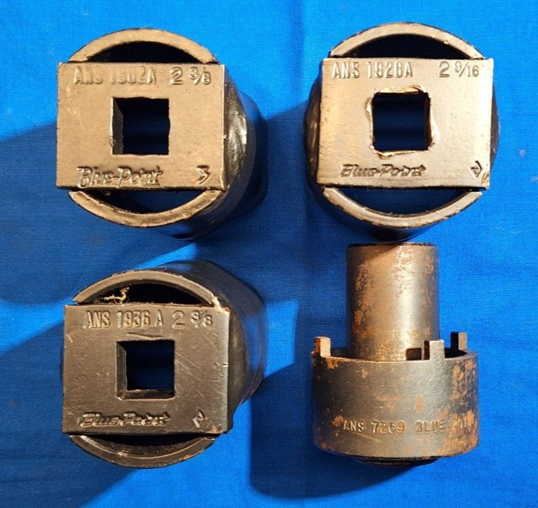 まつべん Blue Point 4 piece Axle socket set ANS1902A, ANS1936A, ANS1928A