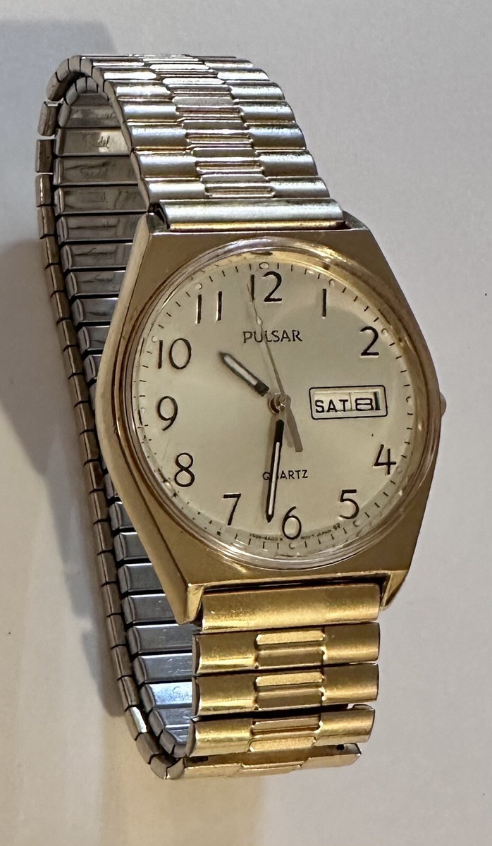 PULSAR（by SEIKO） Pulsar Watch By Seiko Gold Color Men's Watch | eBay