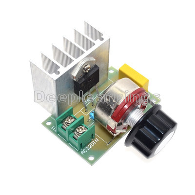 4000W AC 220V SCR Voltage Regulator Speed Controller Dimmer Thermostat Module