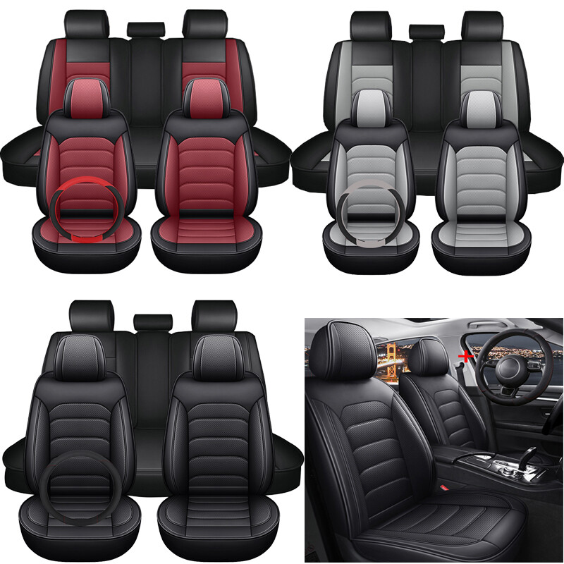 For Lexus Car Seat Covers Protector Nappa Leather Front & Rear Full Set