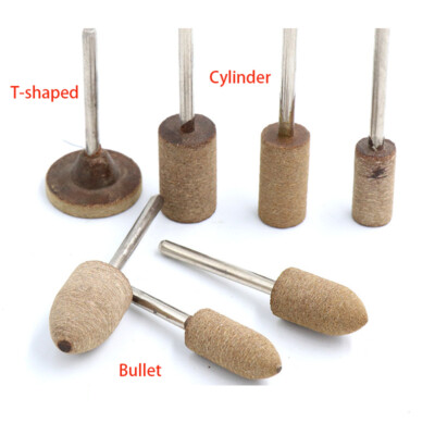 Cylinder Bullet Leather Cow Hide Head Polishing Buffing For Dremel Drill Bit