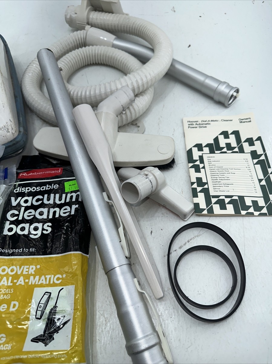 Vintage 1970's Hoover Powerdrive Dial A Matic Upright Vacuum