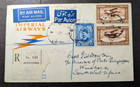 1928 Registered Egypt Airmail First Flight Cover FFC Alexandria to Windhoek SWA — photo 1