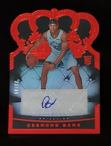 Desmond Bane 2020-21 Panini Crown Royale #RCA-BAN Bronze Auto RC #d/99 Grizzlies