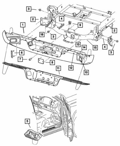 Conjunto de tornillo de cuello cuadrado para Dodge Ram 1500 2002-2011 (N/P 6507391AA)