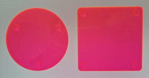 Round & Square Acrylic Coasters Coffee Table Dining Table Kitchen Breakfast Bar - Picture 12 of 13