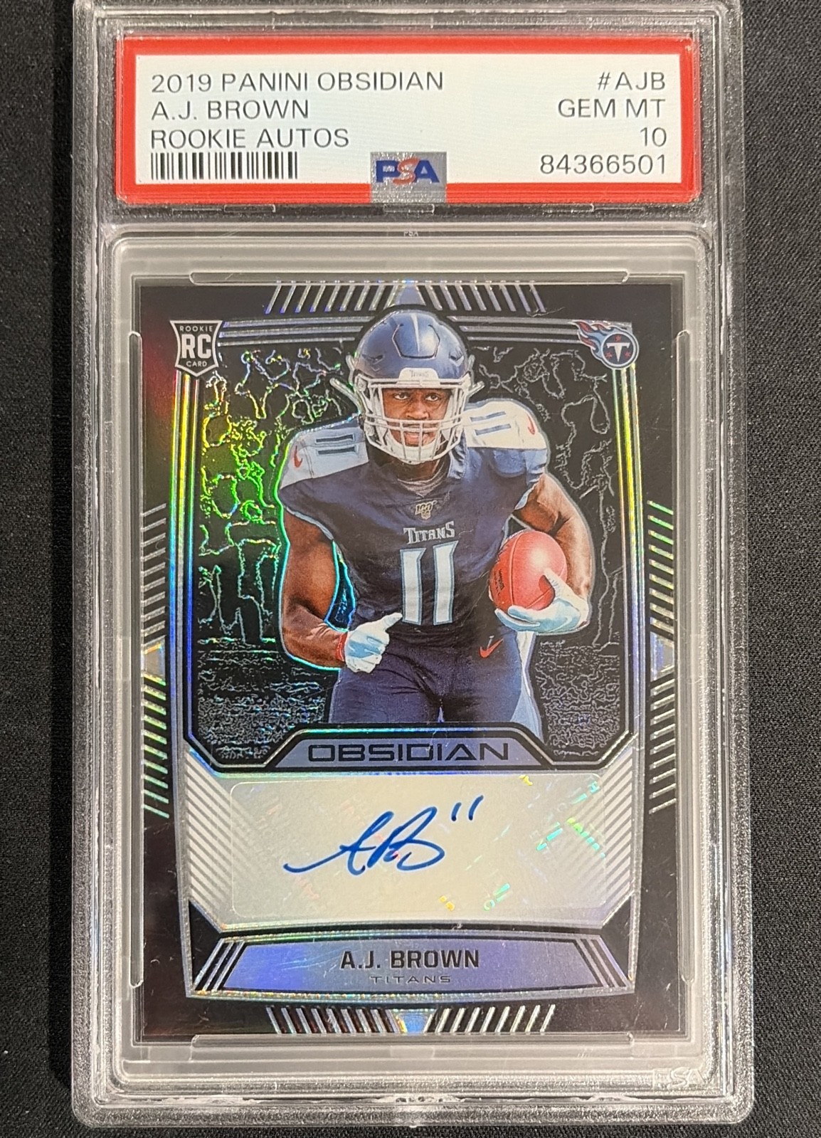 2019 Panini Obsidian - Rookie Autographs A.J. Brown #RA-AJB /150 (AU, RC)