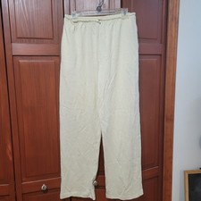 Jones New York Sport Linen Blend Beige Pants Drawstring Casual Women  Sz PM