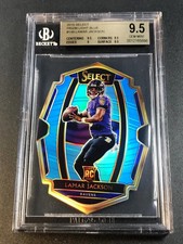 LAMAR JACKSON 2018 PANINI SELECT D/C LIGHT BLUE PRIZM ROOKIE RC /99 BGS 9.5 GEM