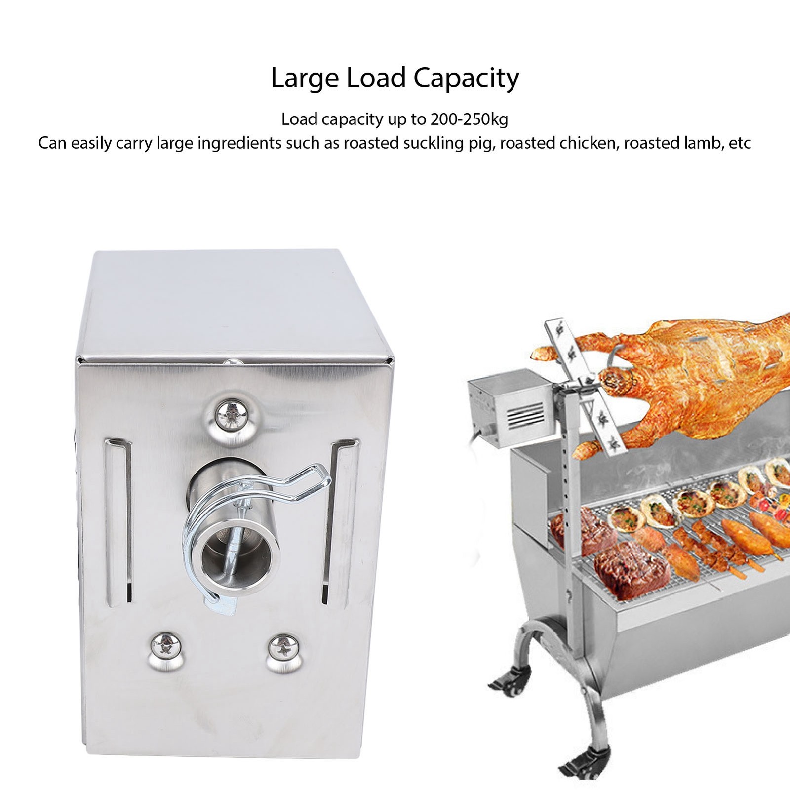 45W Electric BBQ Rotisserie Stainless Steel Replacement Grill Rotisserie Motor