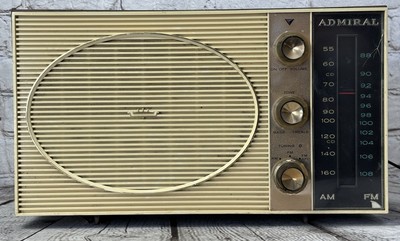 Admiral Y3227 Am Fm Table Top Tube Radio Working Hard To Find