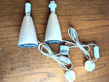 2 x Focus CERAMIC TABLE LAMP BASES, 22cm x 8.5cm at base.