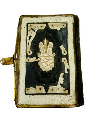 ANTIQUE HEBREW PRAYER BOOK INCLUDING PRAYERS FOR CHILDREN, CELLULOID COVERS,