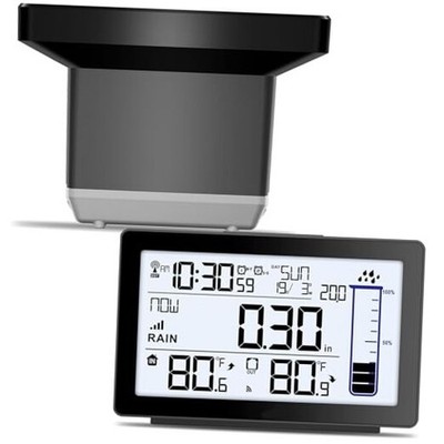BIUWING Wireless Rain Gauge Outdoor, Self-Emptyings Outdoors Digital Rain Gauge
