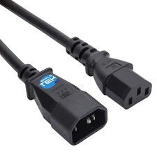 CAVO PROLUNGA UPS IEC ADATTATORE COMPUTER FISSO ALIMENTATORE PC MONITOR C14-C13|