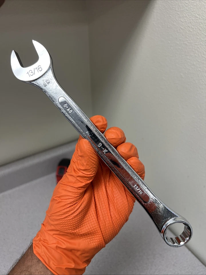 S-K Tools C-26 USA 12 Point 13/16" Combination Wrench 10" Long - Chrome - Forged - Image 2 of 4