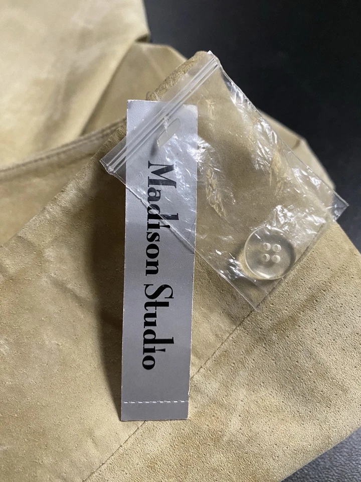 Madison Studio женщин 8 новый с Ярлыками желтовато-коричневый замши кожи мини карандаш юбка Рекомендуемая розничная цена производителя $115 - Изображение 4 из 4