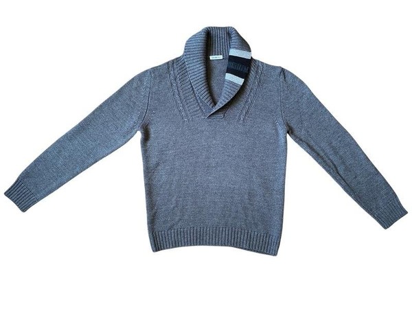 Men Dirk Bikkembergs Sweater Grey Wool 42 / XL /