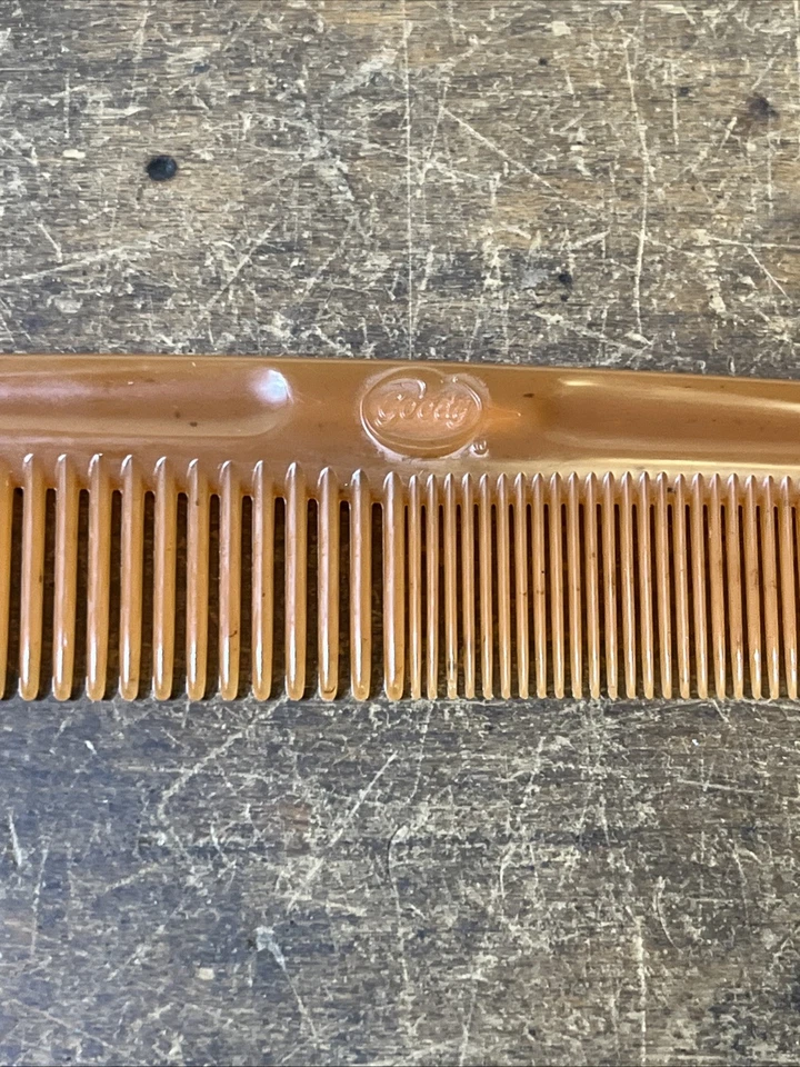 Goody USA Hair Comb 7.25" Orange Wide & Tight Teeth Tease Retro Vintage - Image 2 of 4