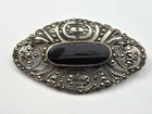 Vintage Art Deco Pin in Sterling Silver, 1920's Vintage Jewelry