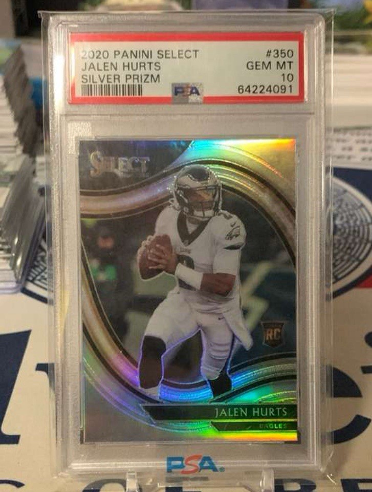 2020 Panini Select Silver #350 Jalen Hurts RC Philadelphia Eagles PSA 10