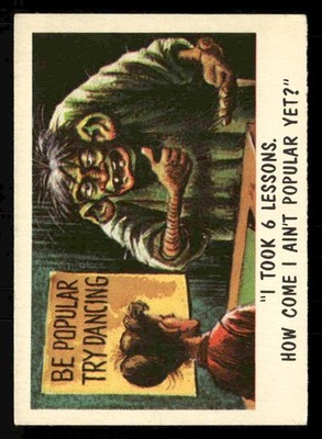1959 Topps You'll Die Laughing #44 I took 6 lessons. How come...