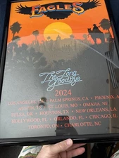 Eagles The Long Goodbye Final Tour 2024 Framed Poster 19x25        S1