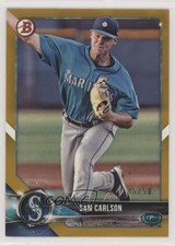 2018 Bowman Draft Gold 45/50 Sam Carlson #BD-175 s3g