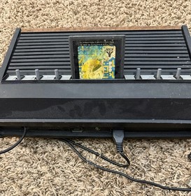 Sears Tele-Games Video Arcade Atari 2600 Console Wood Grain With PacMan Working