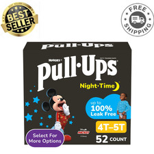 Pull-Ups Boys Night-Time Training Pants, 4T-5T, 38-50 lbs, 52 Count, Overnight