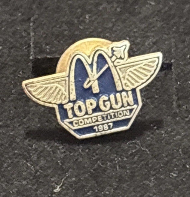 McDonald’s Top Gun Competition 1987 Pin, Lapel Collector Pin/Memorabilia Plane