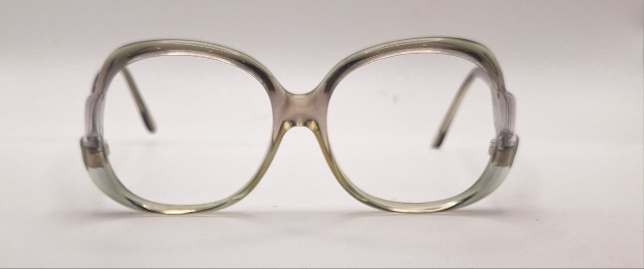 June Gray Translucent Oval Sunglasses FRAMES ONLY… - image 3