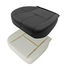 Driver Side Bottom Replacement Leather Seat Cover Black 19 and Bottom Foam