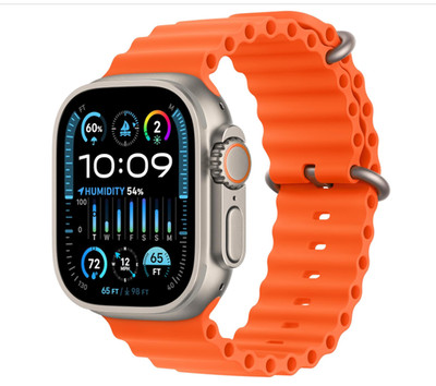 Apple Watch Ultra 2 49mm - GPS + Cellular - Titanium Case with Orange Ocean Band