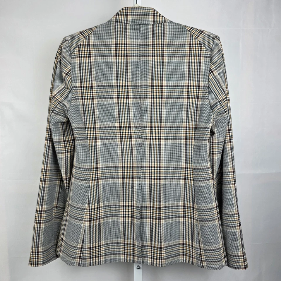 Veronica Beard Dickey Blazer Steele Gray Plaid Size 4 Jacket Career Business - Image 3 of 4