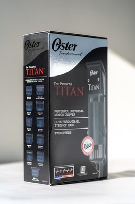 Oster Titan 2 Speed Universal Motor Clipper W/Coated Detachable #000 & #1 Blades