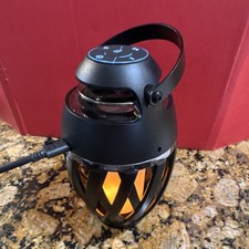 Portable Bluetooth Flicker Effect Speaker Lantern, Black, USB Charging Cable