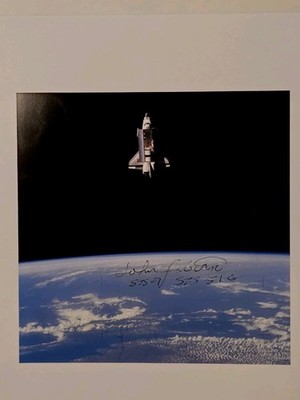 John Fabian NASA ASTRONAUT, HAND SIGNED STS-7 CHALLENGER SPACE SHUTTLE Photo