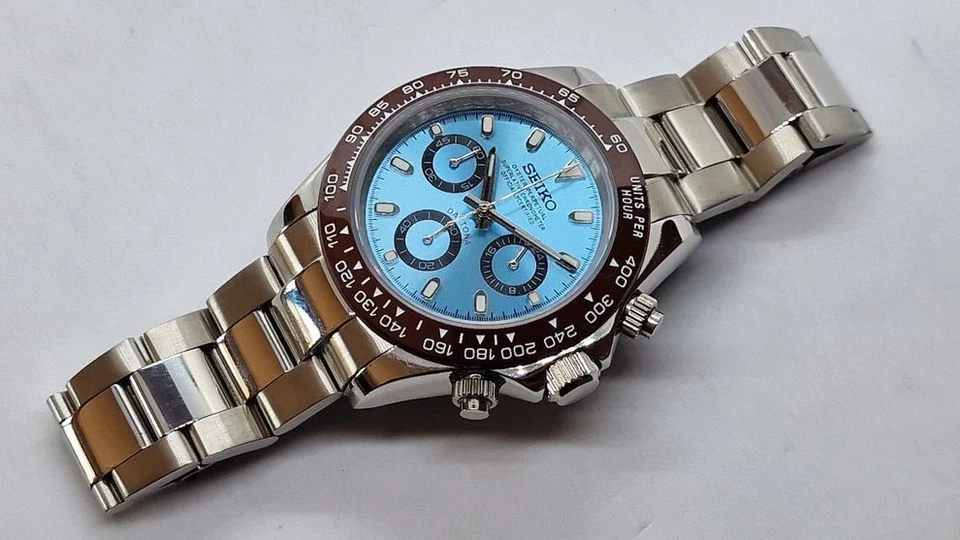 Seitona Blue Brown Chronograph - VK63 MechaQuartz | Sapphire | 40mm Steel Oyster - Image 2 of 2
