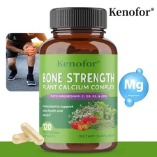 Calcium Supplement Vitamin C D3 K2 Magnesium Zinc Bone Strength Vegen Capsules