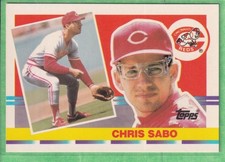 1990 Topps Big #121 Chris Sabo Cincinnati Reds (D* on Back)