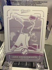 JAKE CRONENWORTH 2021 PANINI CHRONICLES CLASSICS  1/1! Printing Plate