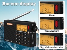 NEW XHDATAT R108 Portable Radio AM FM SW LW Airband Full Band DSP Digital Radio